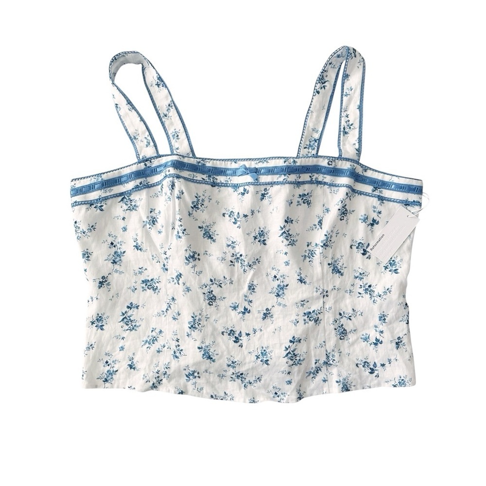 Reformation Eloise Linen Top